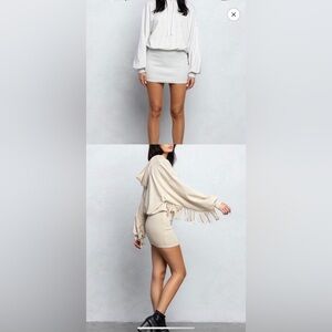 Sweatshirt fringe hoodie dress in gray